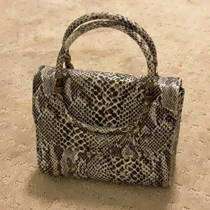 fake snake skin hand held purse